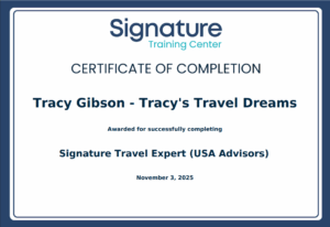Signature Travel Expert Certificate